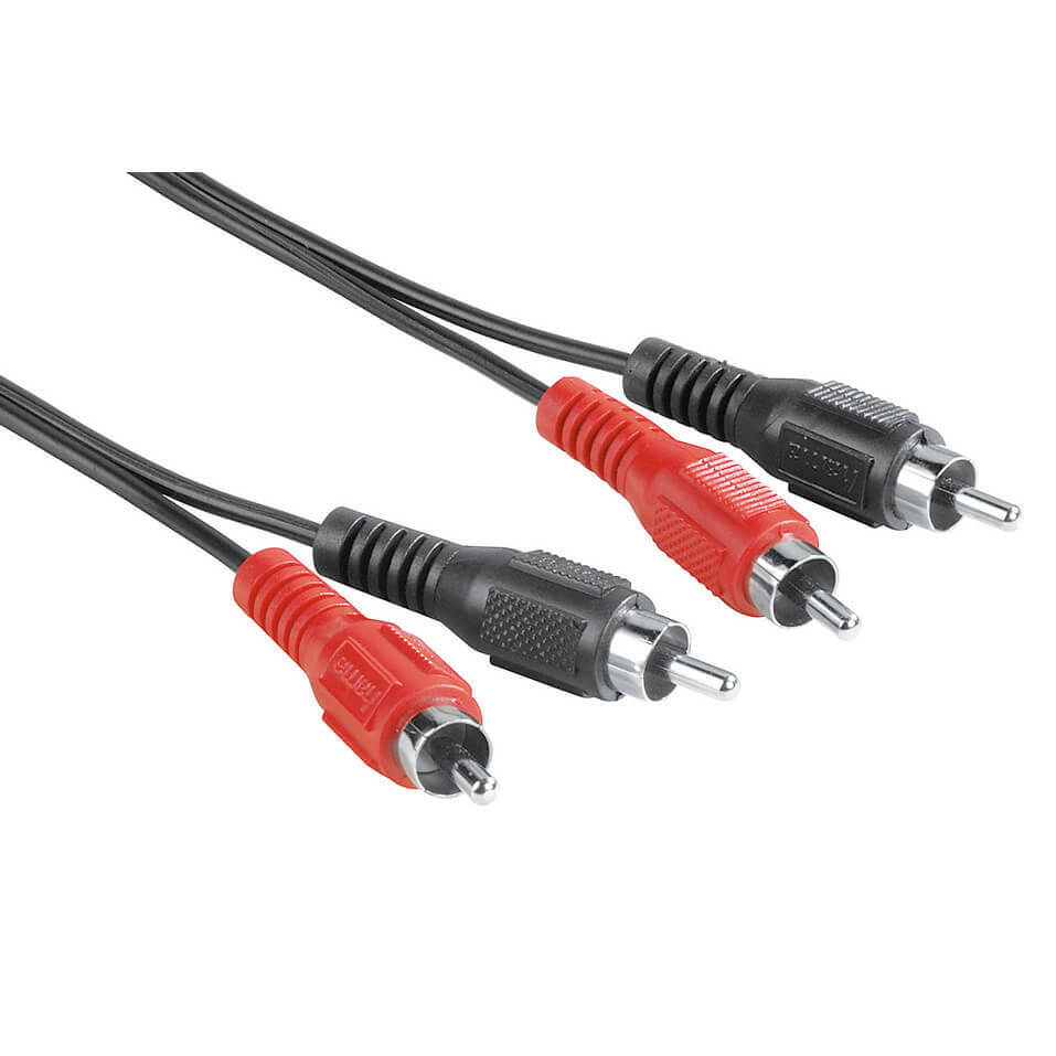 EXXTER Audio Cable, 2 RCA plugs - 2 RCA plugs, 5 m
