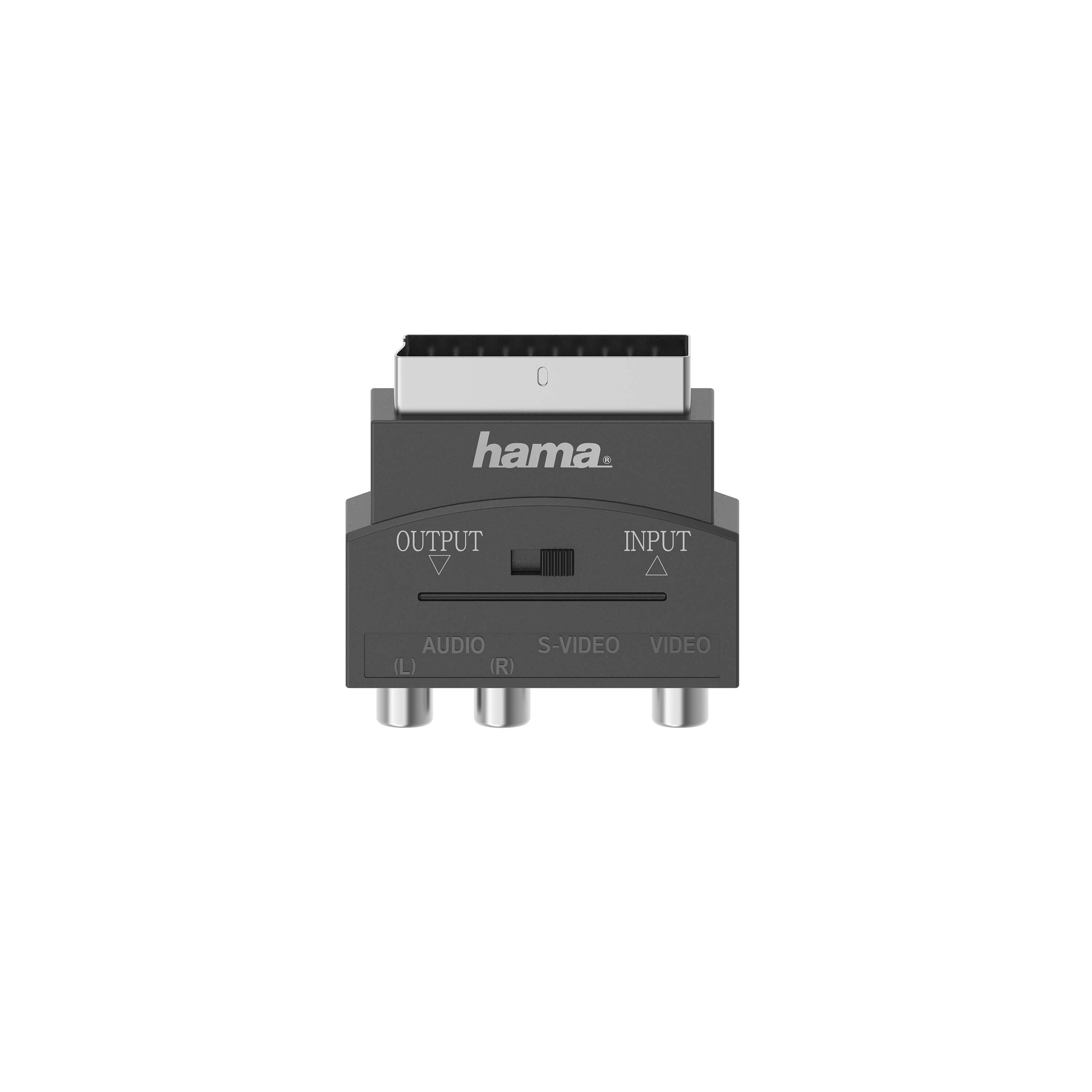 HAMA Adapter 3xRCA and S-Video Scart Male-Female Black