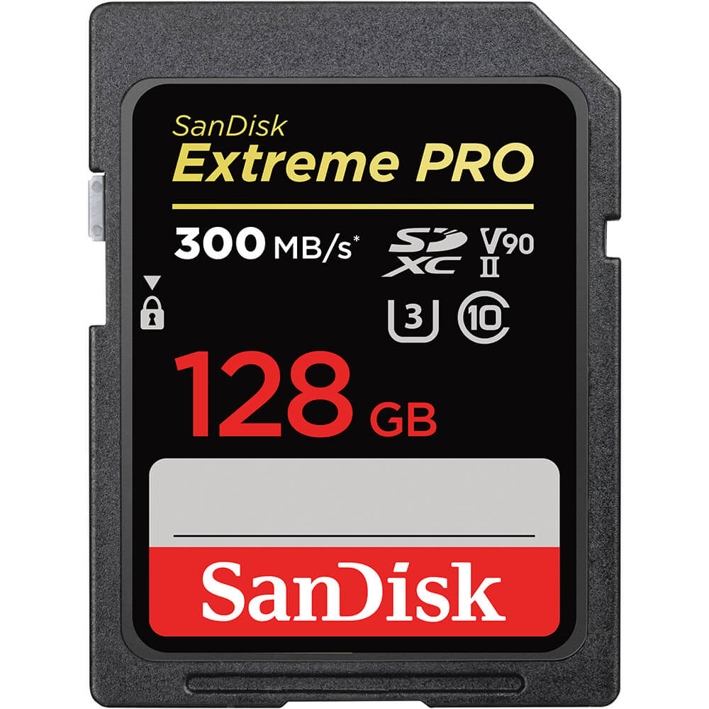 SDXC Extreme Pro 128GB 300MB/s UHS-II V90