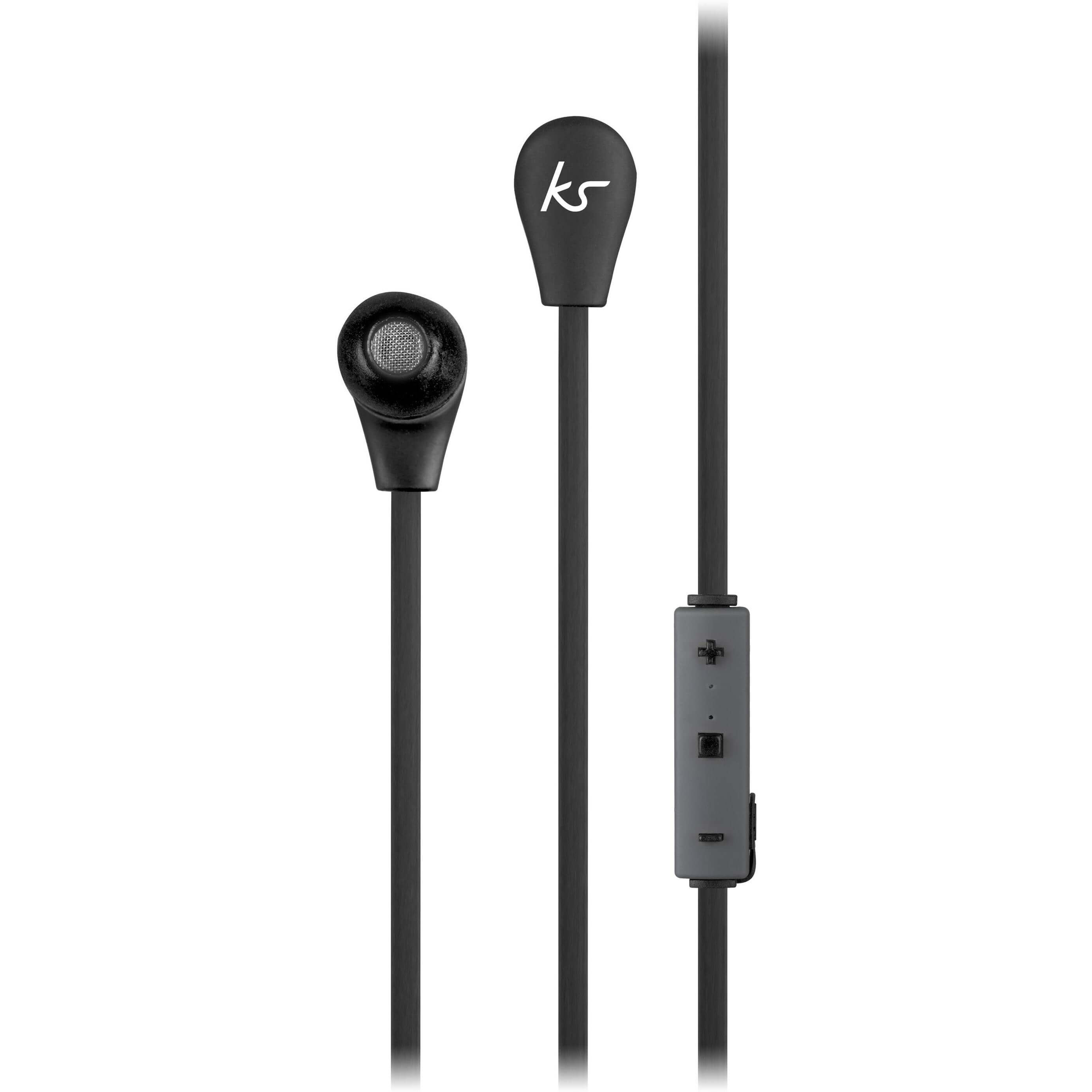 KITSOUND Headphone Bounce Black In-Ear Wireless Mic