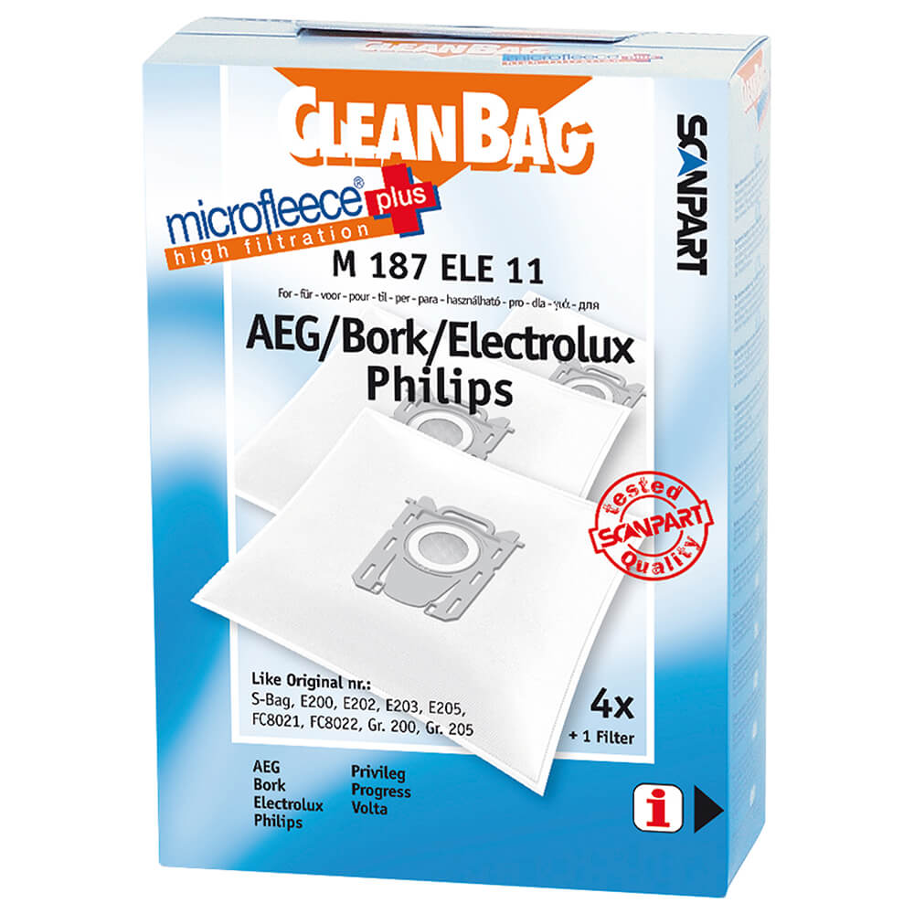 Microfleece+ Dustbag S-Bag Electrolux/Philips 4+1