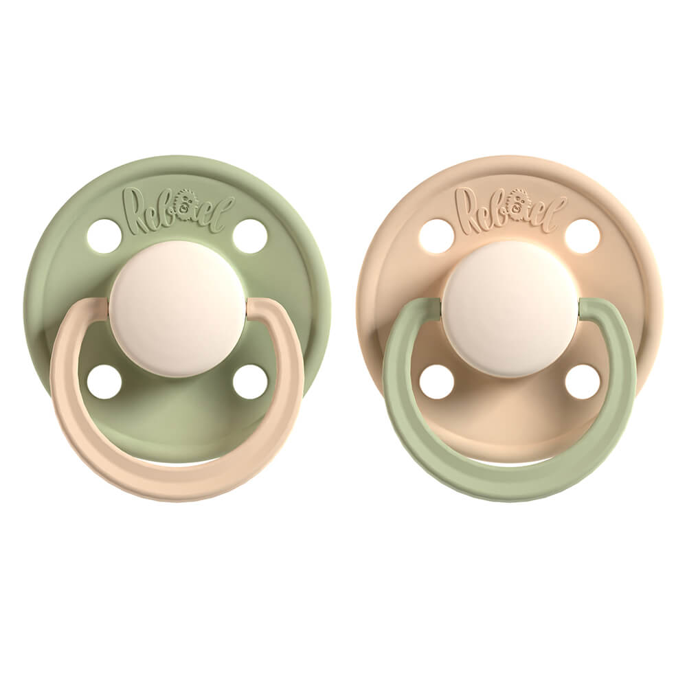 Pacifier 2-Pack Size 1 Cloudy Pearly Lion / Dusty Pearly Dolphin 