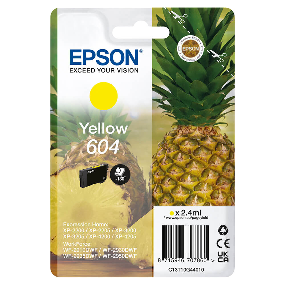 Ink C13T10G44010 604 Yellow, Pineapple