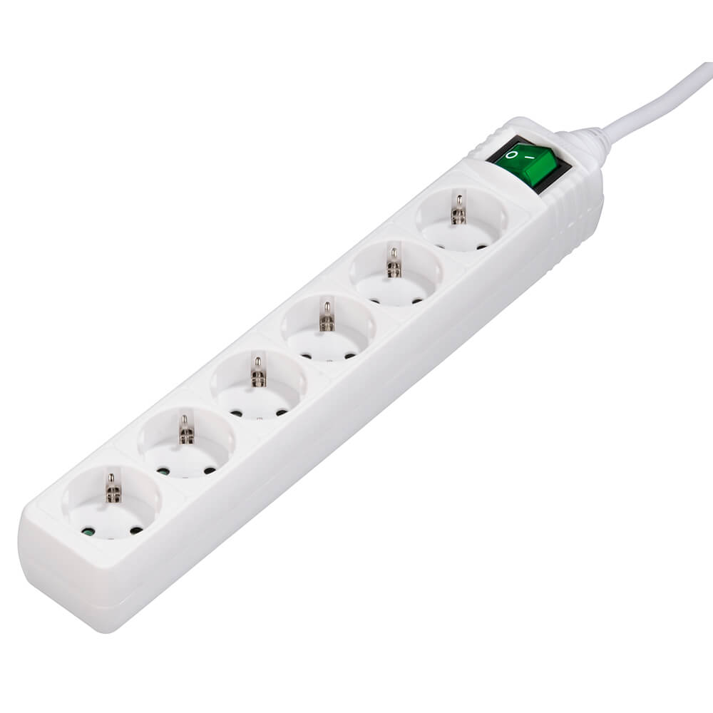 HAMA Power Strip 6-way Switch 1.4m White