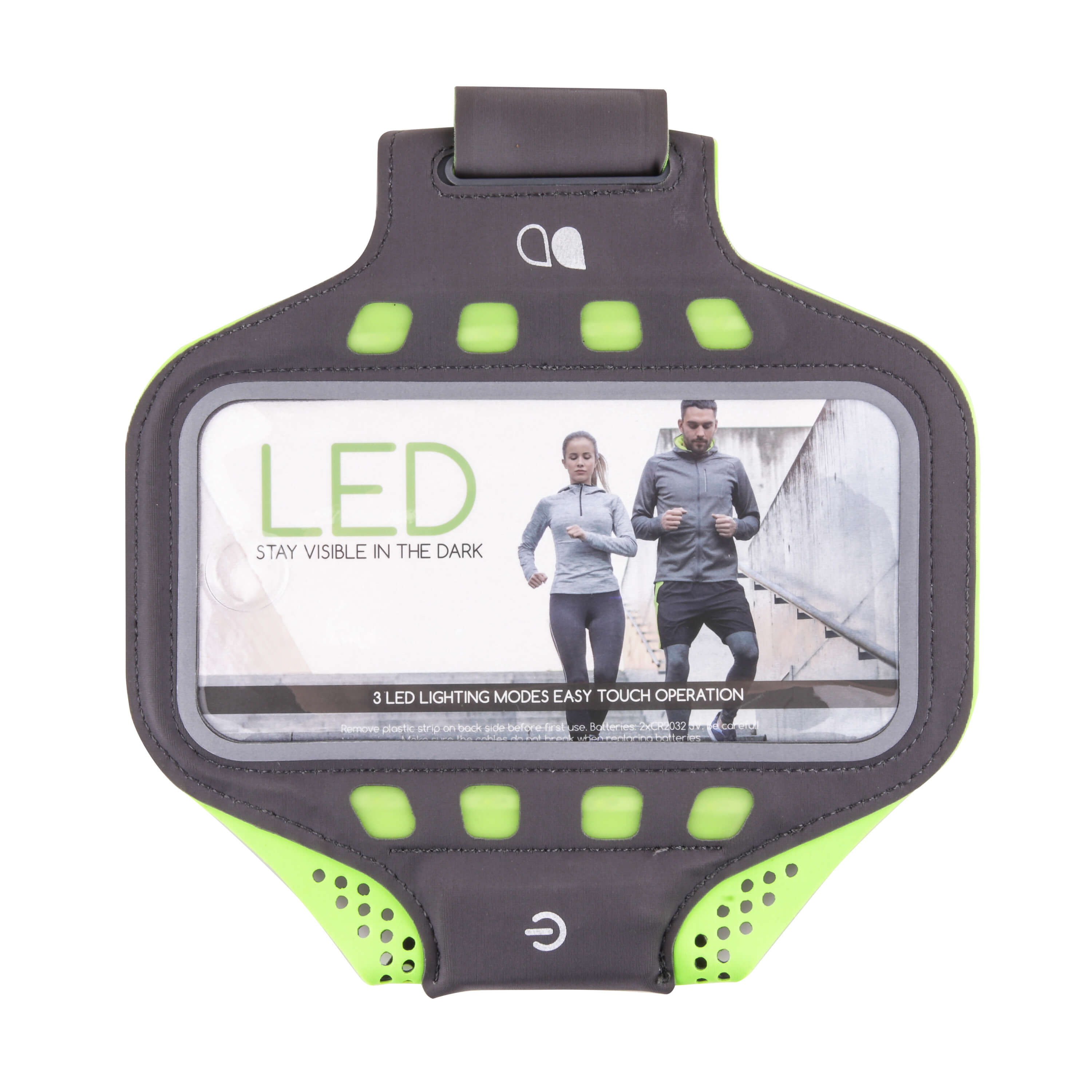 GEAR Käsivarsikotelo LED Premium Universal 6,5" Harmaa/Keltainen