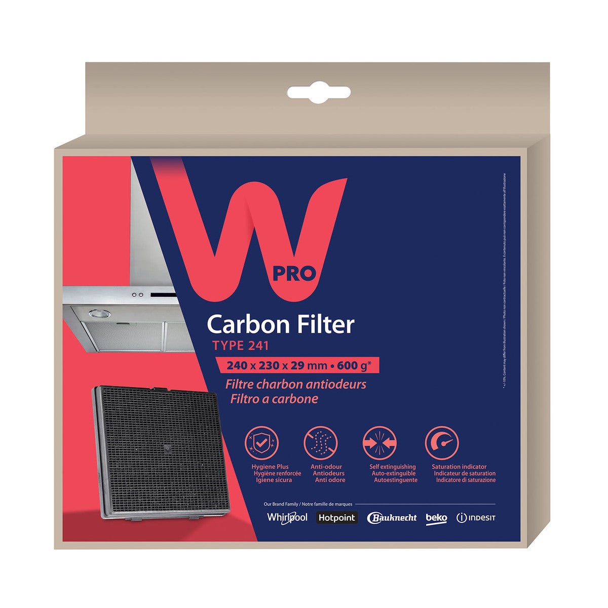 Kulfilter til Køkkenemhætte CHF007/1