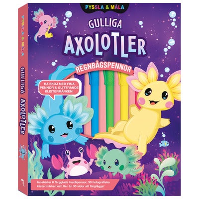 Pyssla & måla: Gulliga axolotler