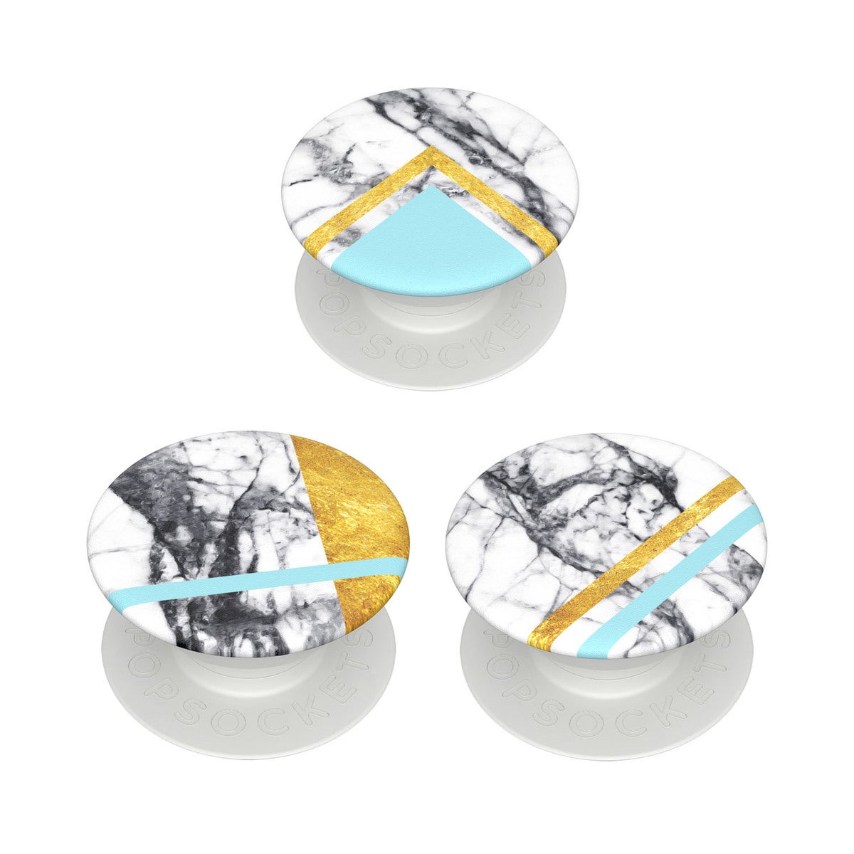 POPSOCKETS White Marble Glam Avtagbara MINI Grip 3pack