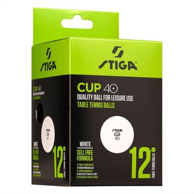 Table Tennis Ball Cup 12-Pack ABS Hvit