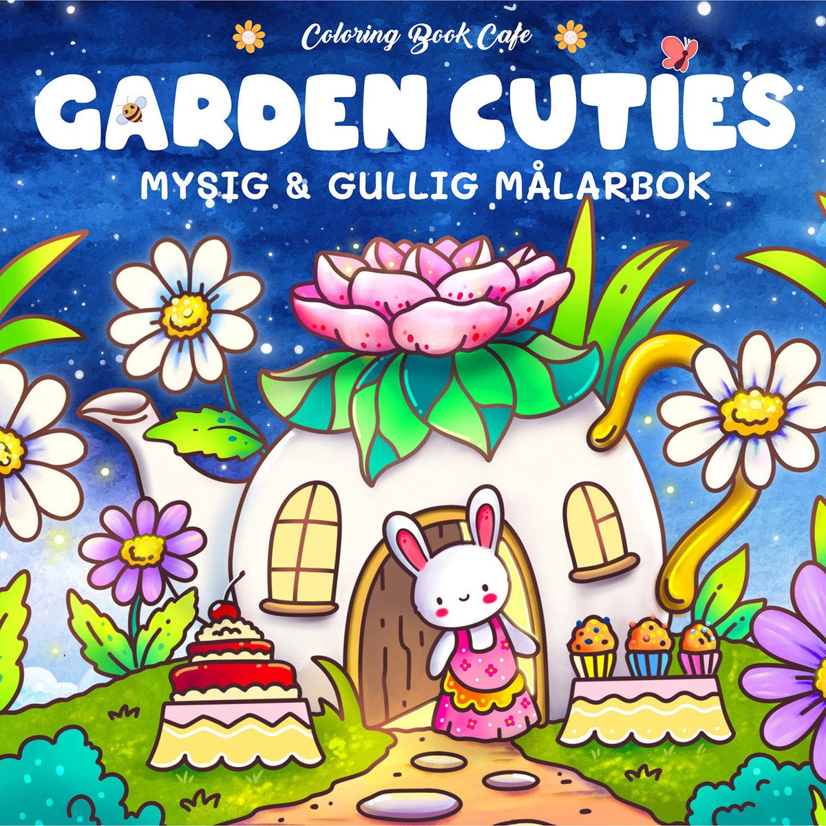 Målarbok: Cozy Garden Cuties