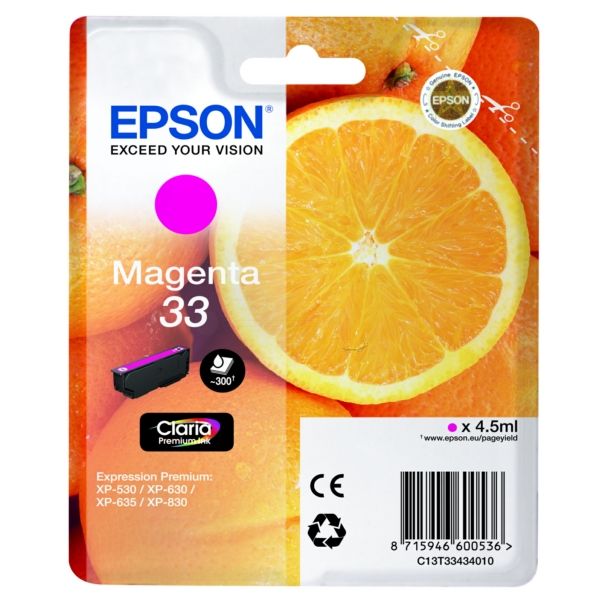 EPSON Ink C13T33434012 33 Magenta Oranges