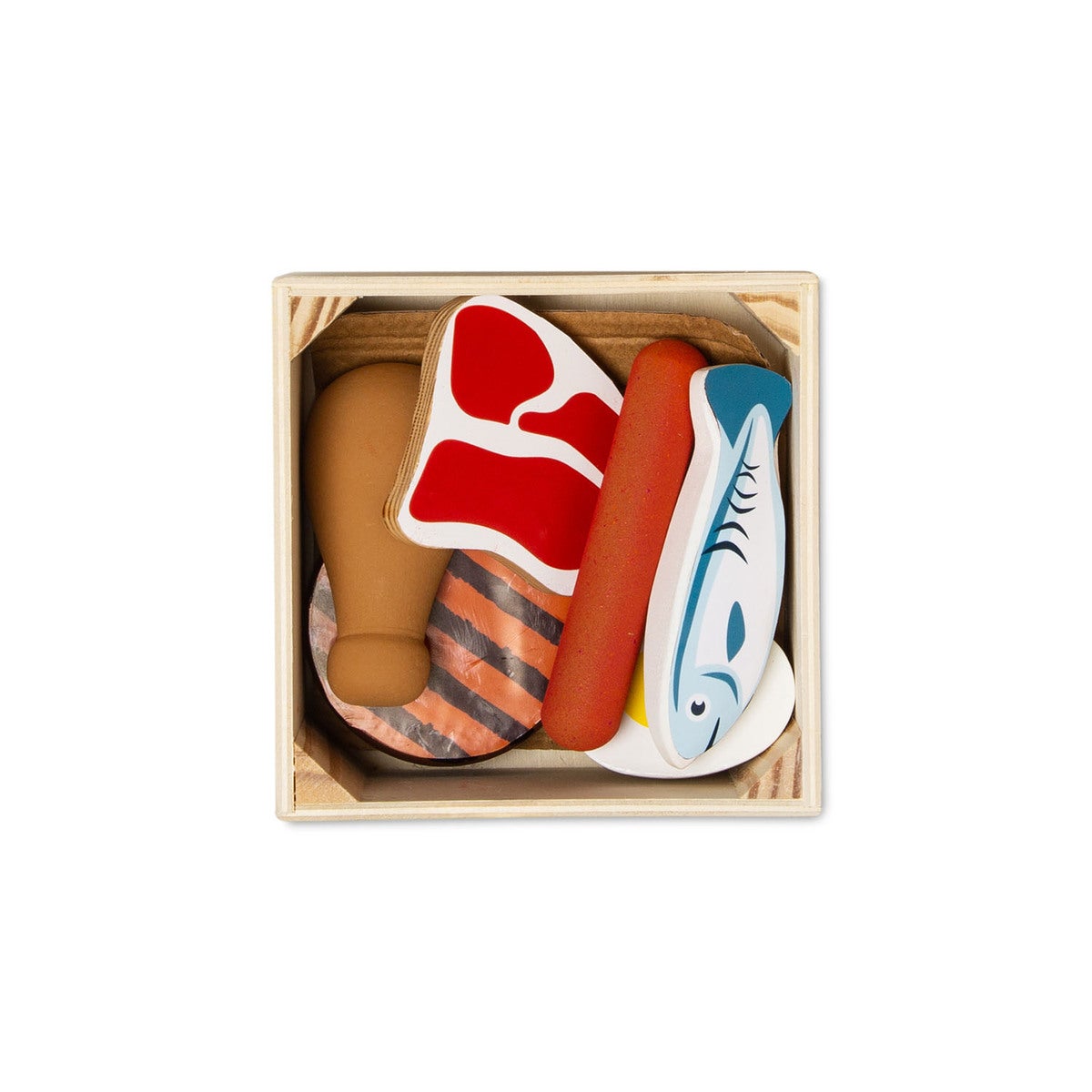 Leikkiruokasetti Wooden Food Groups Play Set - Protein