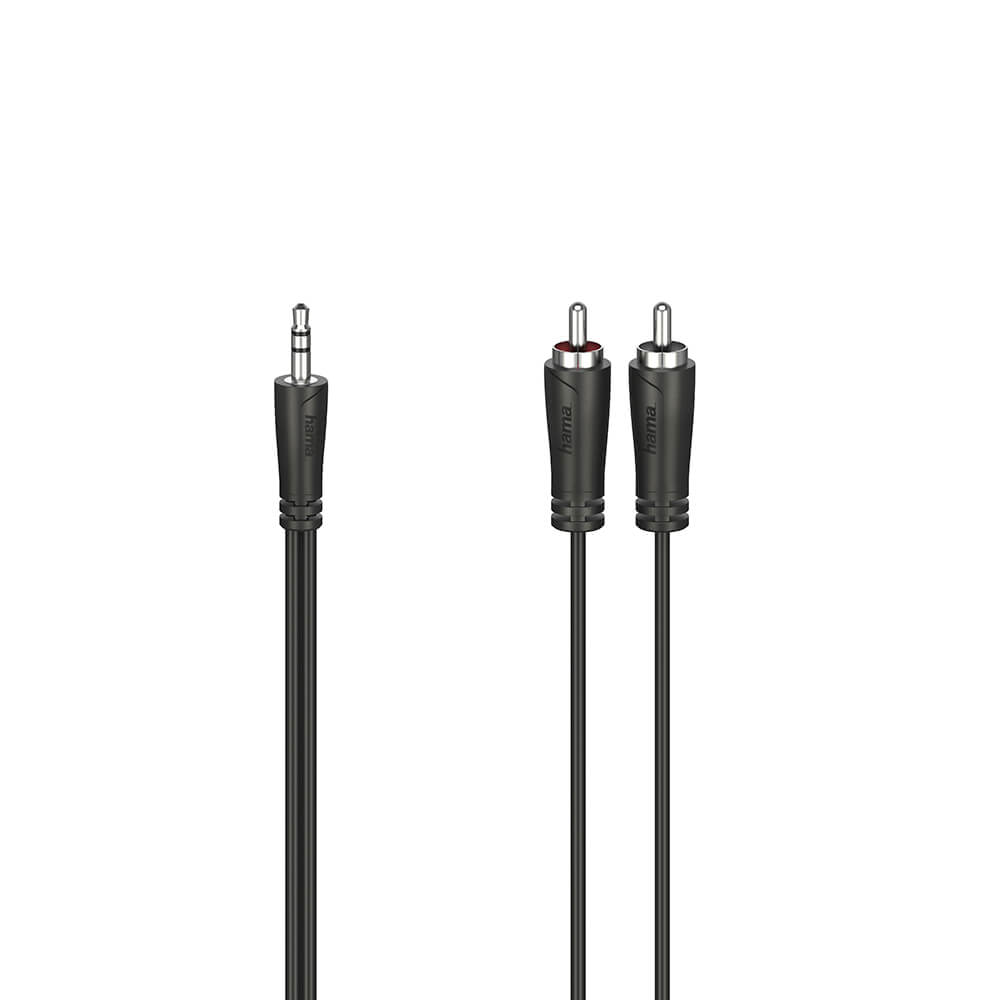 Cable Audio 3.5-2x RCA Black 0.75m