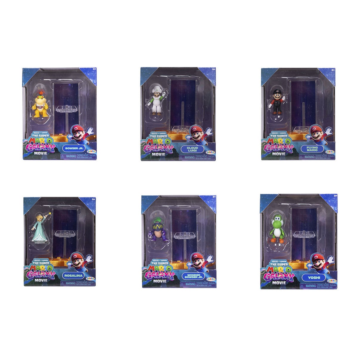 NTND Mario Galaxy Movie 1.5in Figure w/ Accy -Asst W2 CDU