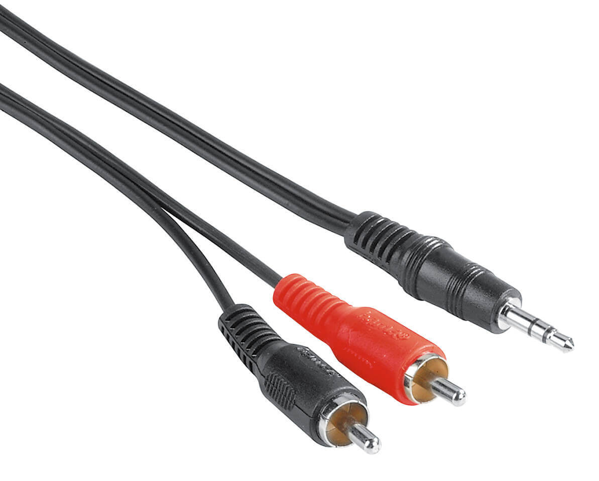 HAMA Audio Cable, 3.5 mm jack plug - 2 RCA plugs, 2 m