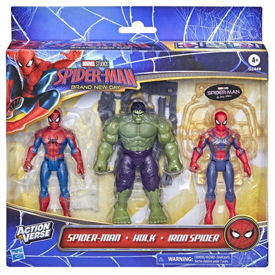MARVEL Spider-Man BND 4,5in Figure Actionverse 3-Pack