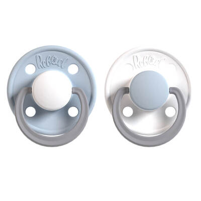 REBAEL Pacifier 2-Pack Size 2 Cold White Pony / Snowy Sky Pony