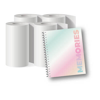 Pixiprint Refill 4 Rullar inkl Minnesbok och Klistermärken