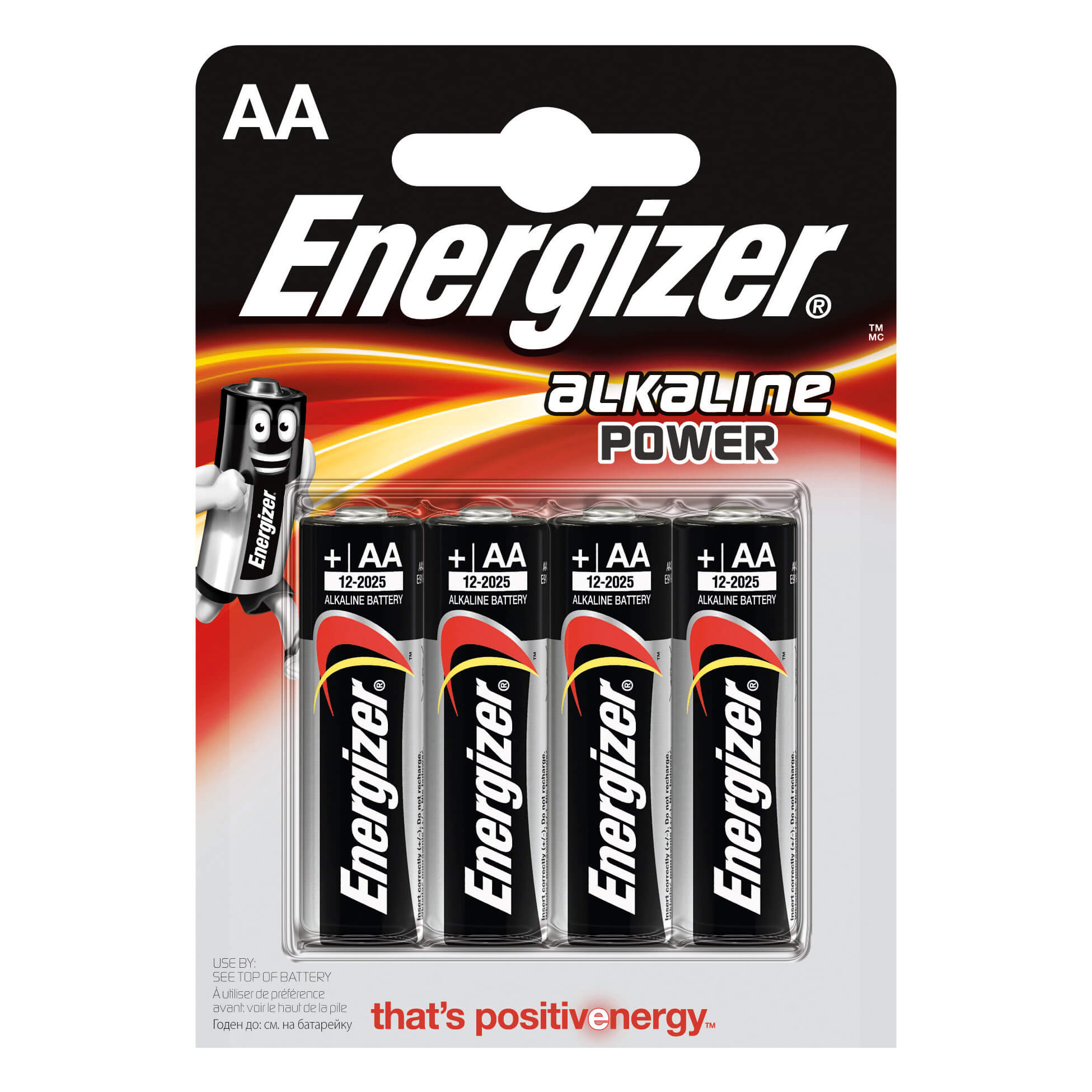 ENERGIZER Battery AA/LR6 Alkaline Power 4-p.