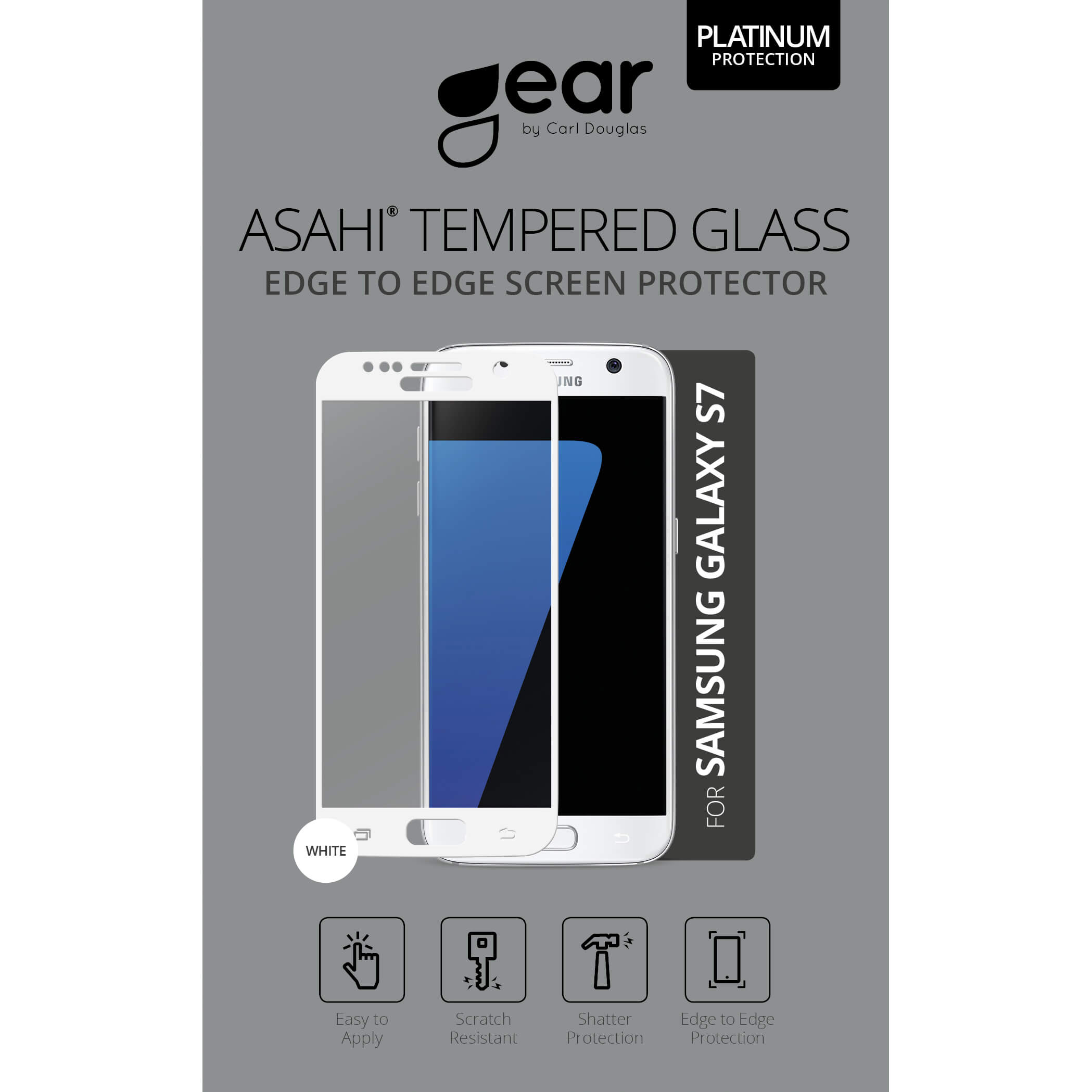 Glass Prot. 3D 5.1" Samsung S7 Full Fit White