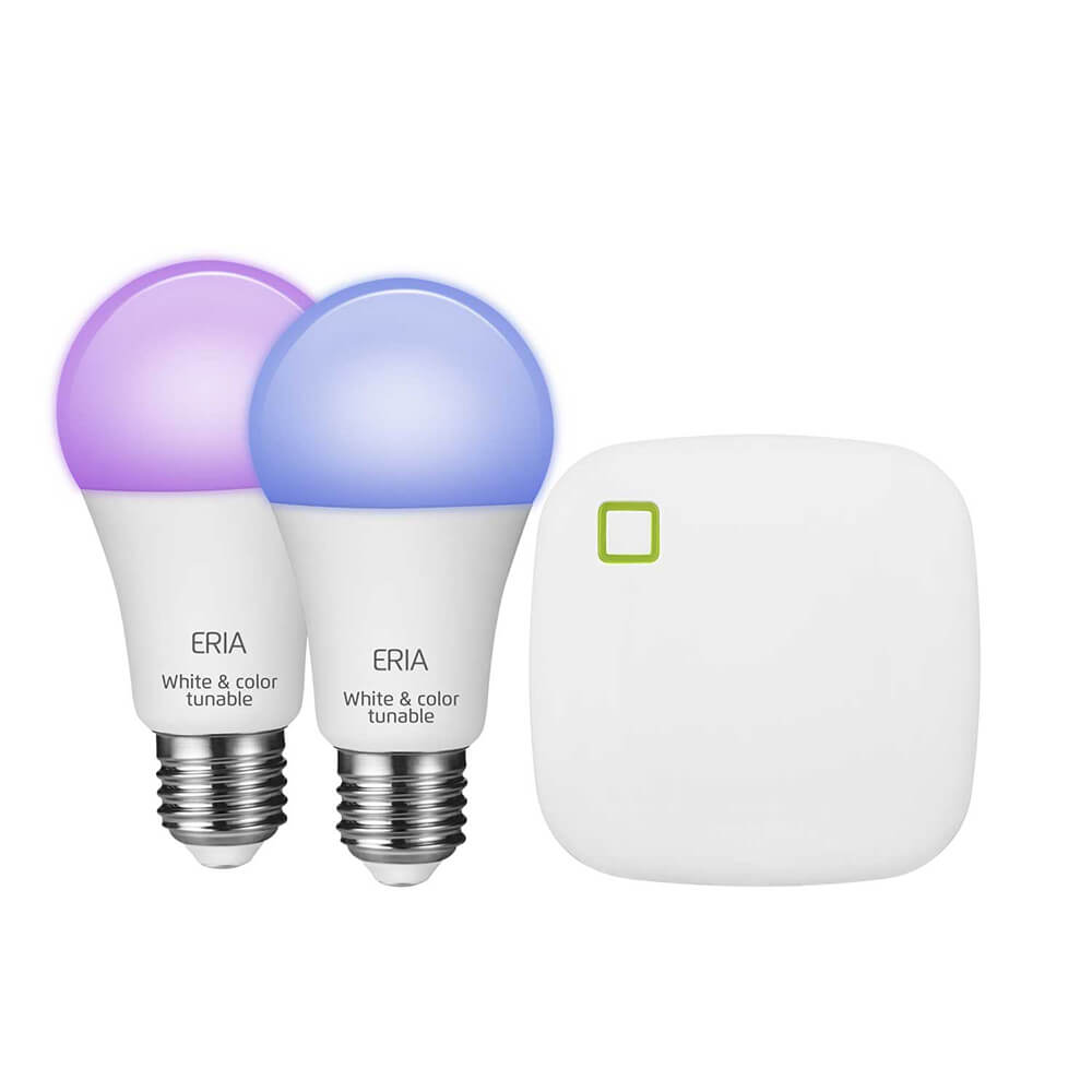 ADUROSMART Startpack 2 E27 RGB + Bridge 16 mil. colors ZigBee 