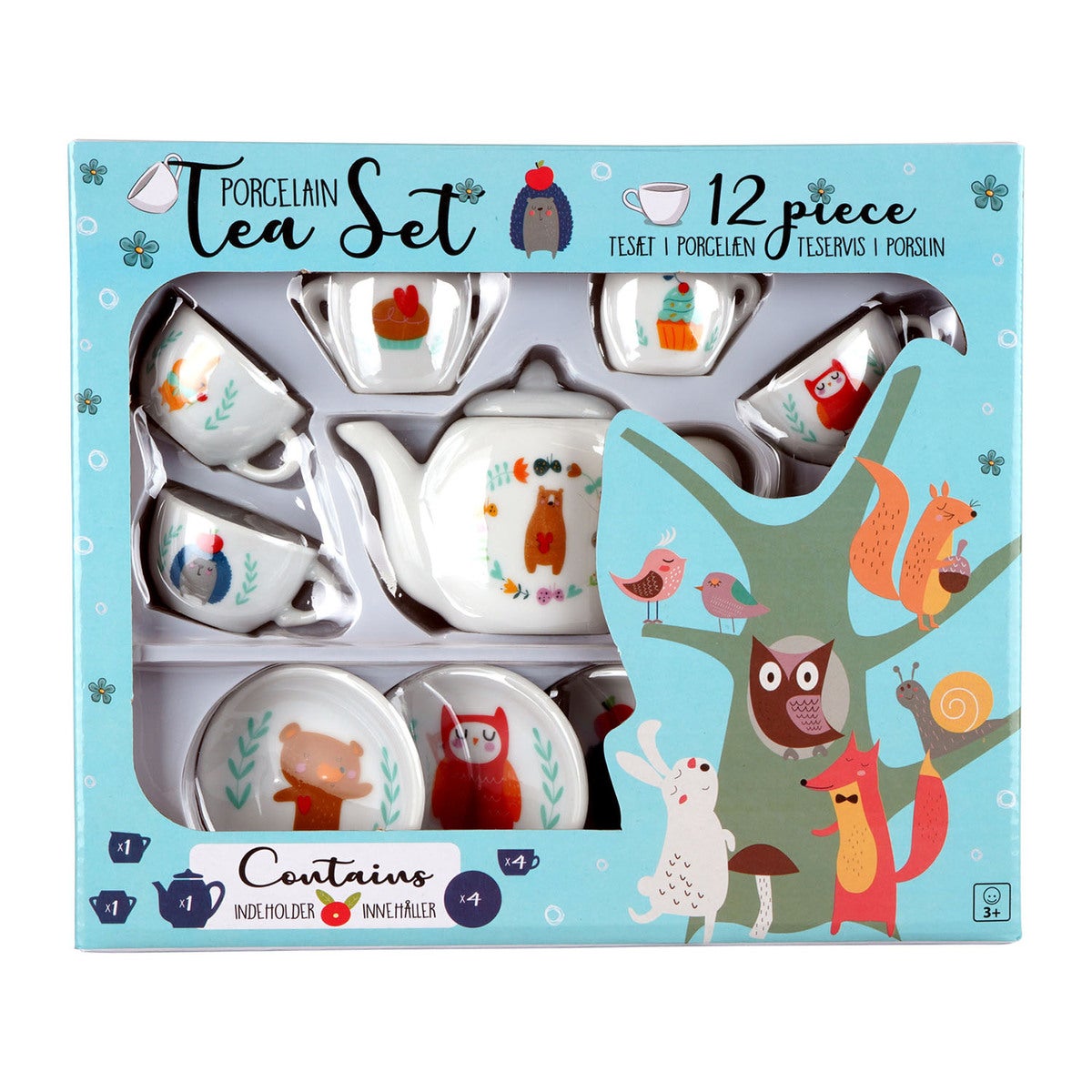 Classic Porcelain Tea Set 12 Pcs Blue