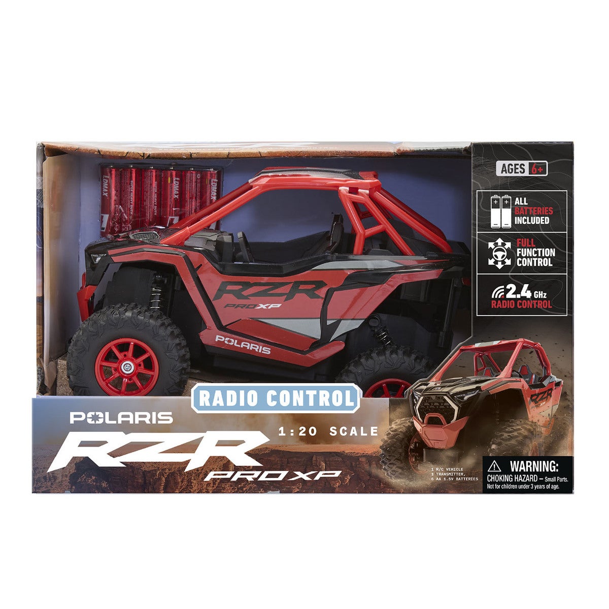 SHARPER IMAGE Toy RC Polaris RZR Pro 1:20 Red