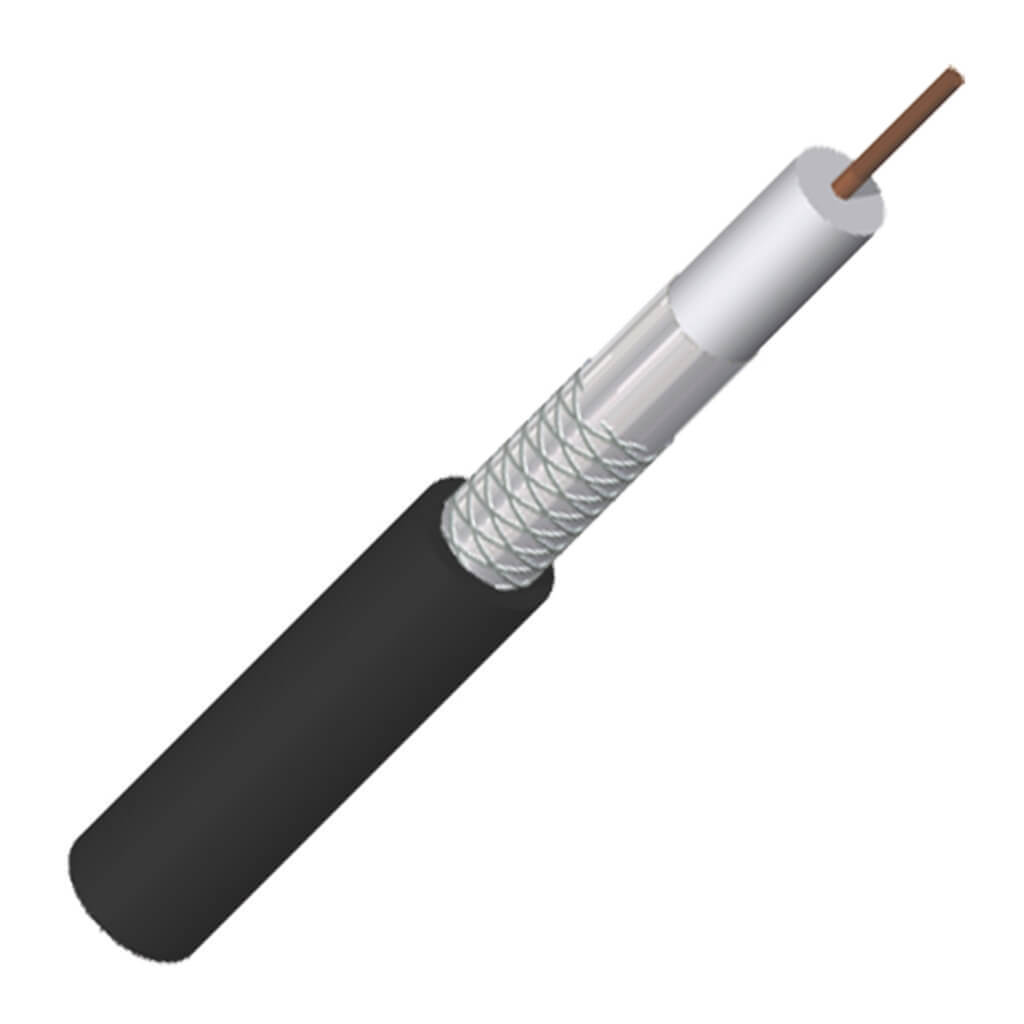 Antenna Cable, 1,02 Role, 100 Koka80 Plus PE utomhuskabel svart