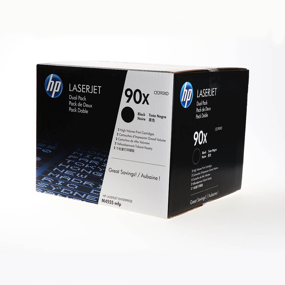 Toner CE390XD 90X Svart, 2-pakke