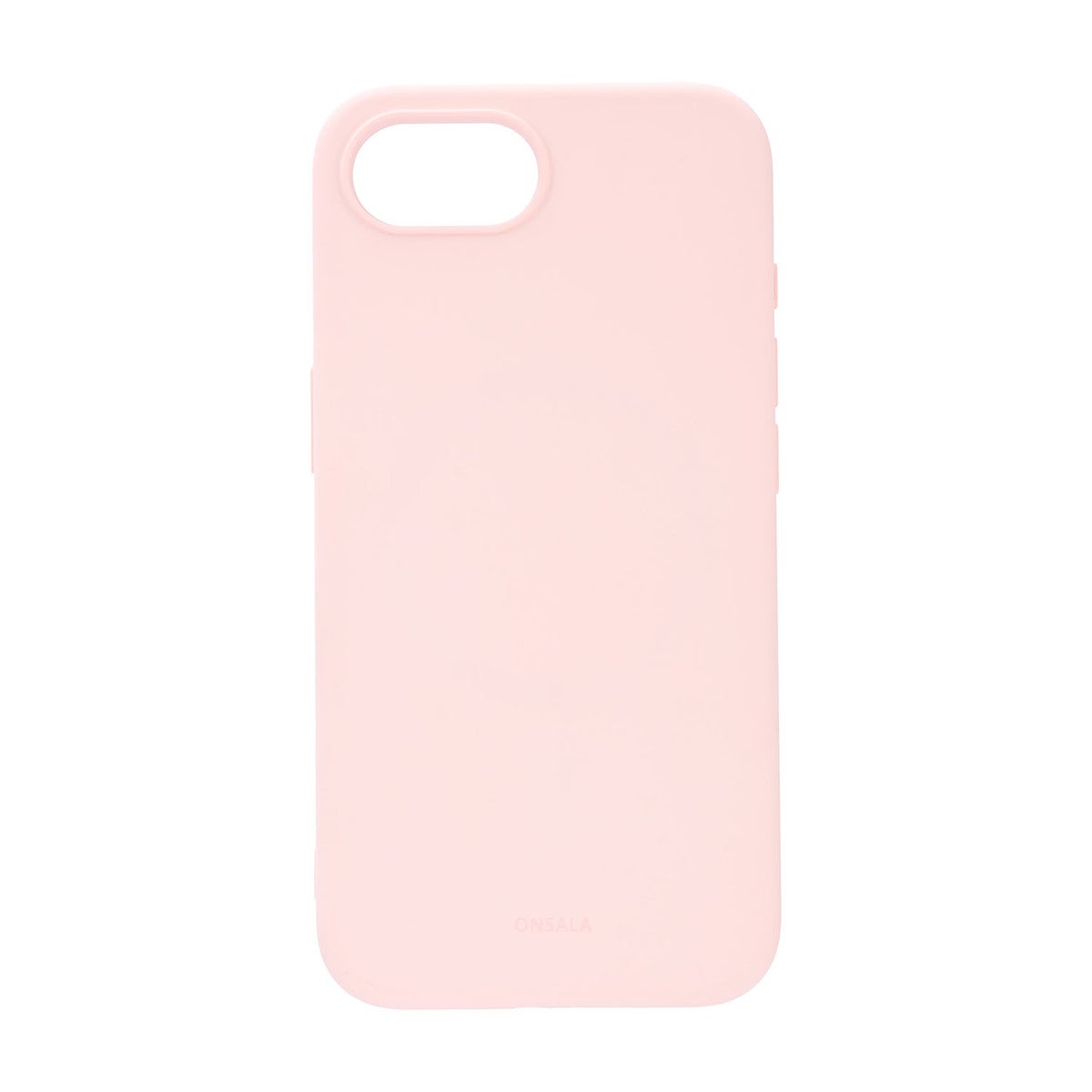 Mobiilikuori iPhone 16E Takapuoli Silikonituntumalla Kierrätetty MagSerie Chalk Pink