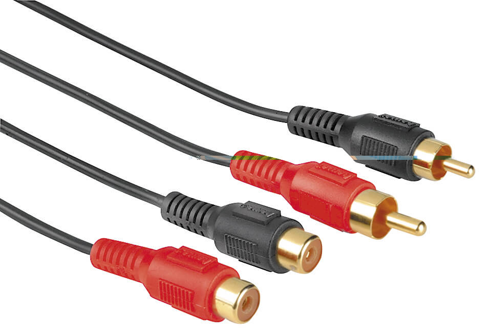HAMA Audio Extension Cable 2 RCA M ale Plugs - 2 RCA Female Jacks