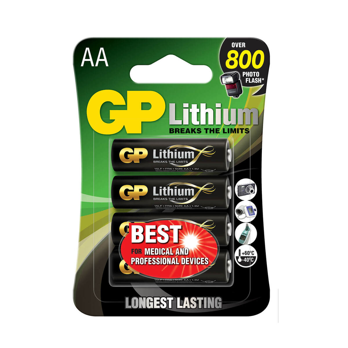 Battery Lithium AA 1.5V 4-Pack