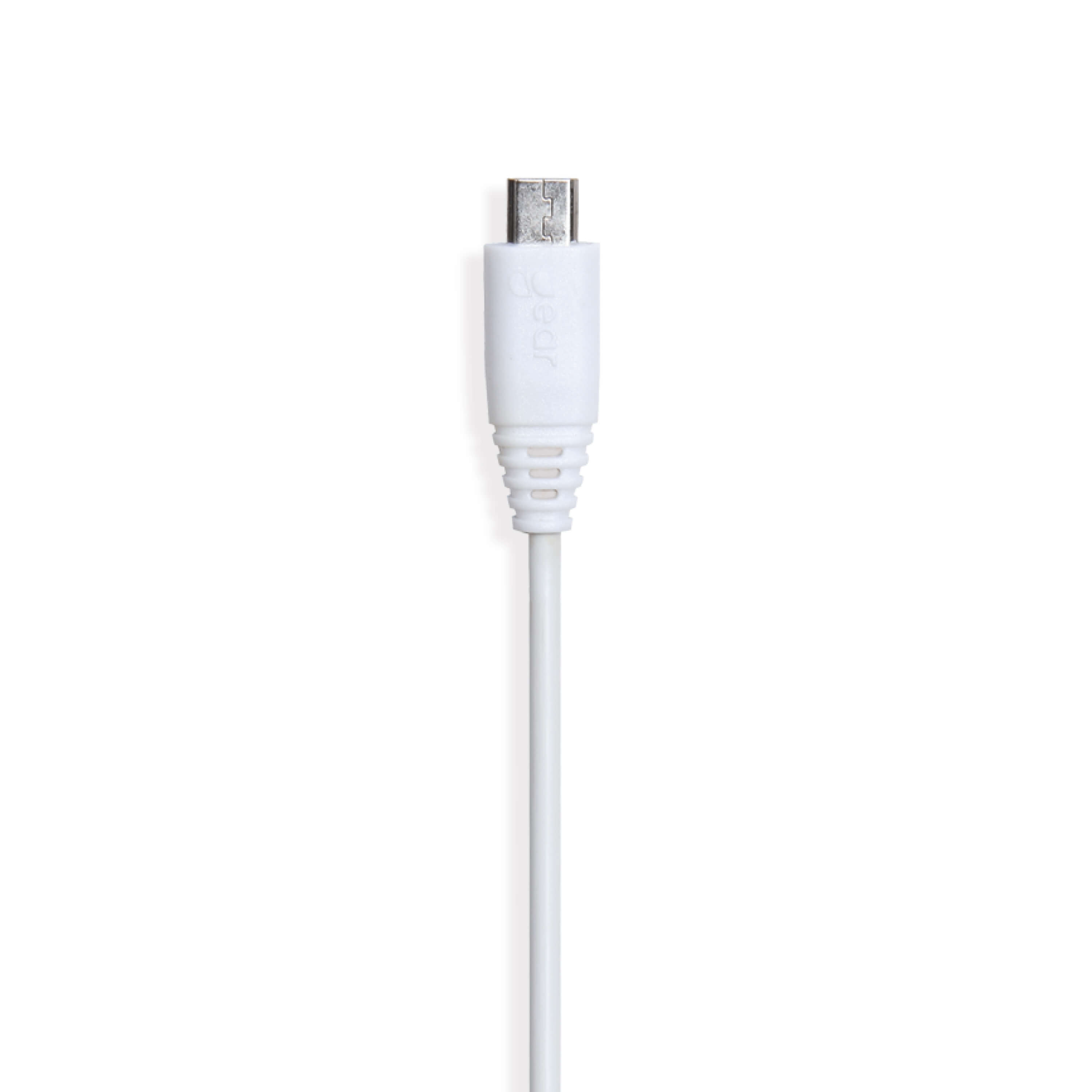 Round Charging Cable MicroUSB to USB-A 0.3m White 
