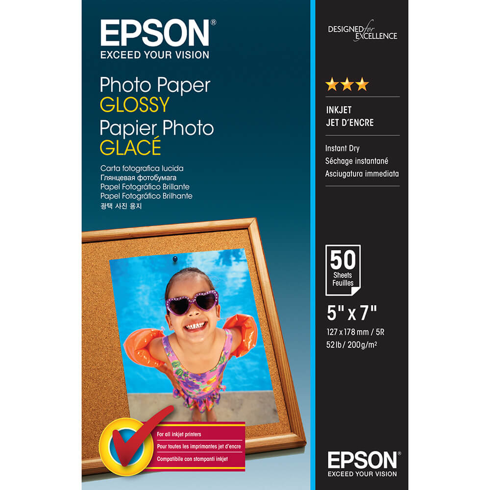 EPSON 13x18cm Photo Paper Glossy 200g/m², 50 sheets