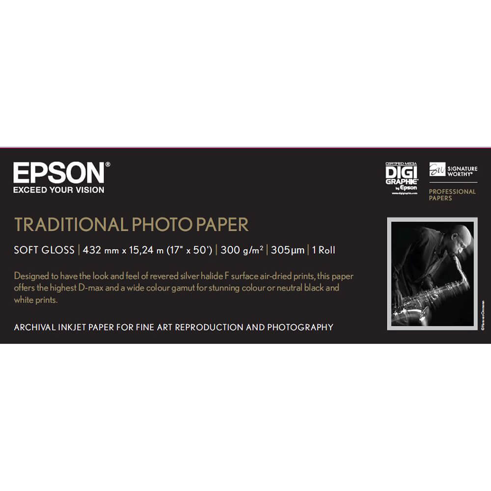 EPSON 17" Traditional Photo Paper 15m