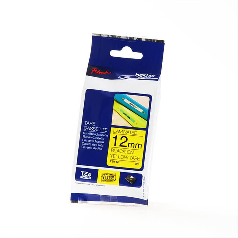 Tape TZE-631 12mm Black on Yellow