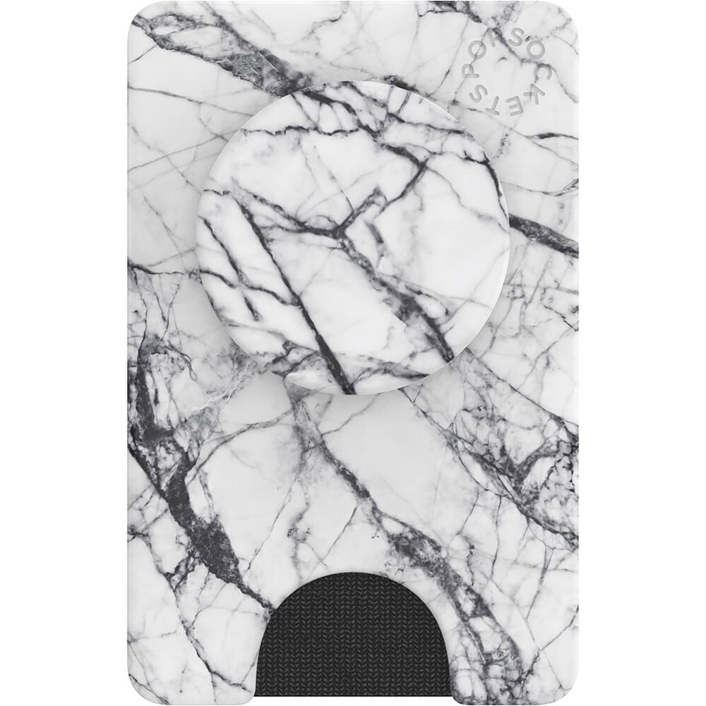 POPSOCKETS Wallet Dove White Marble Removable Grip and PopWallet+