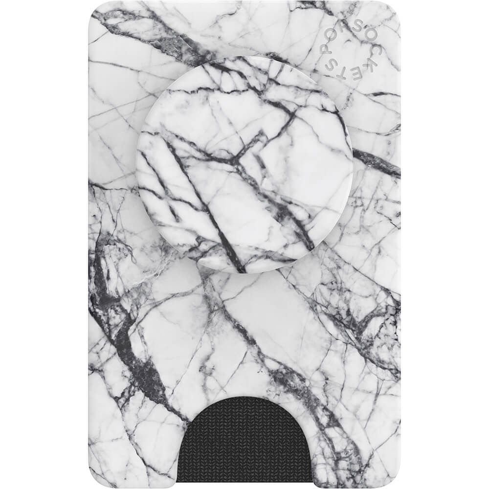 POPSOCKETS Wallet Dove White Marble Irrotettava Puhelin Lompakko PopWallet+