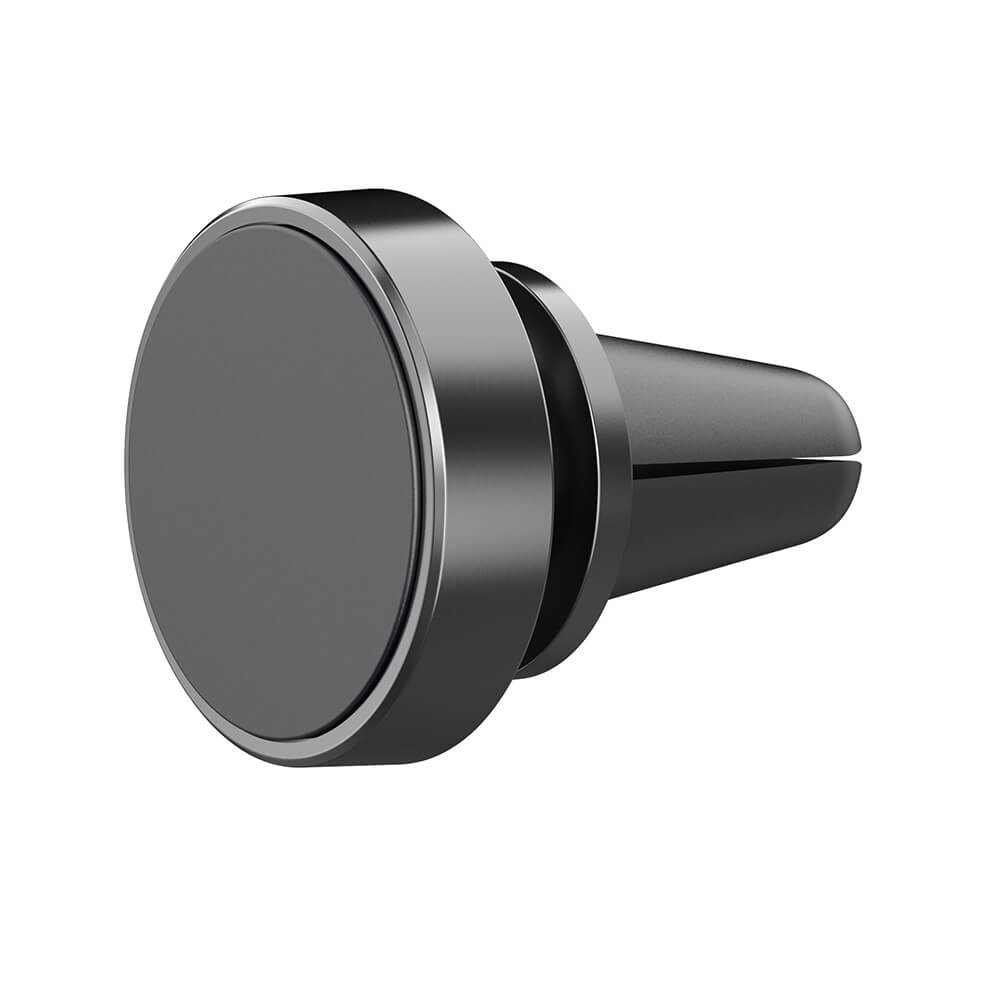 Mobile Holder Magnetic  Black Puck Mount in Air Vent