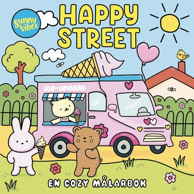 Målarbok: Cozy Happy Street 
