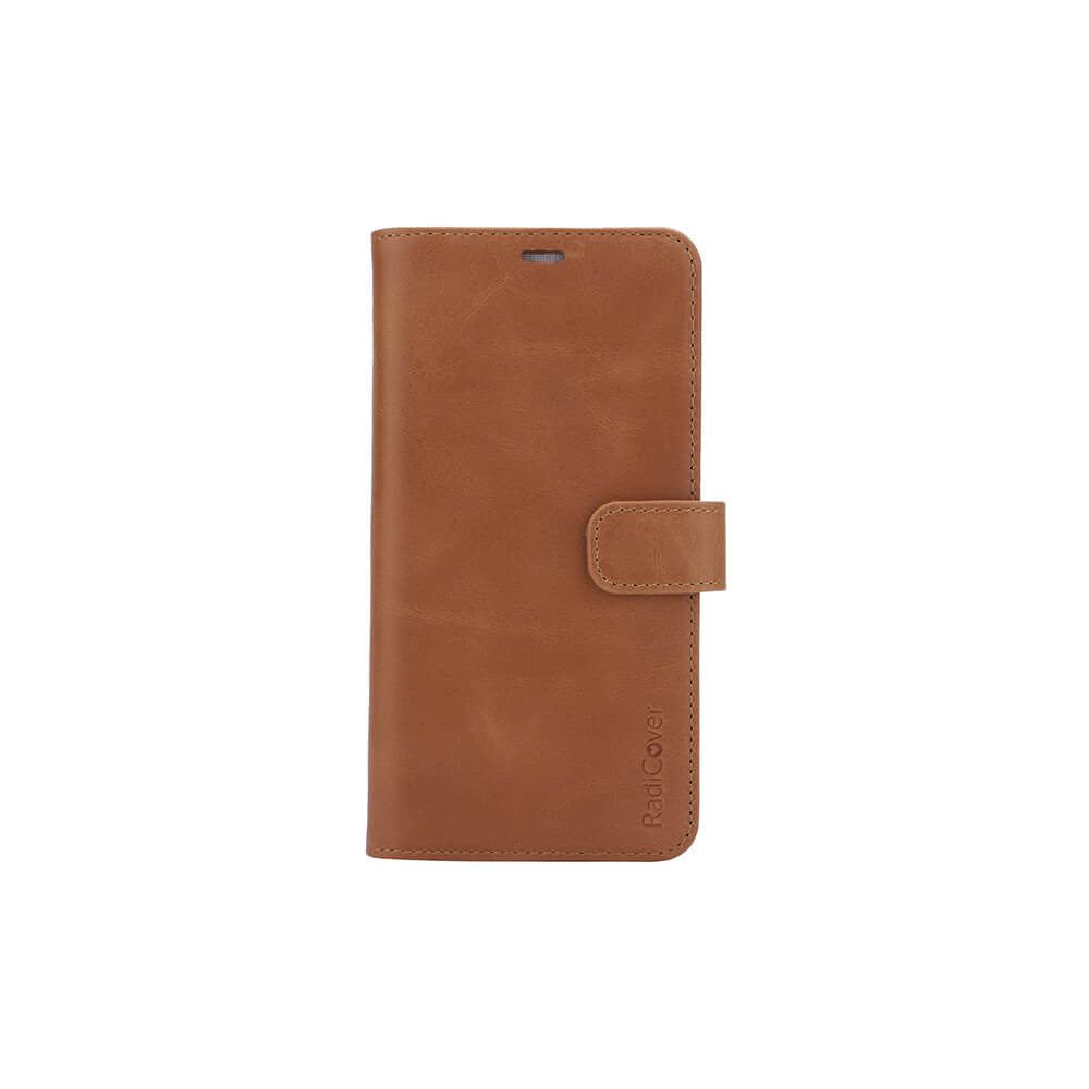 Radiationprotected Mobilewallet Leather iPhone 11 Pro Max 2in1 Magnetic Case Brown 3-Led RFID