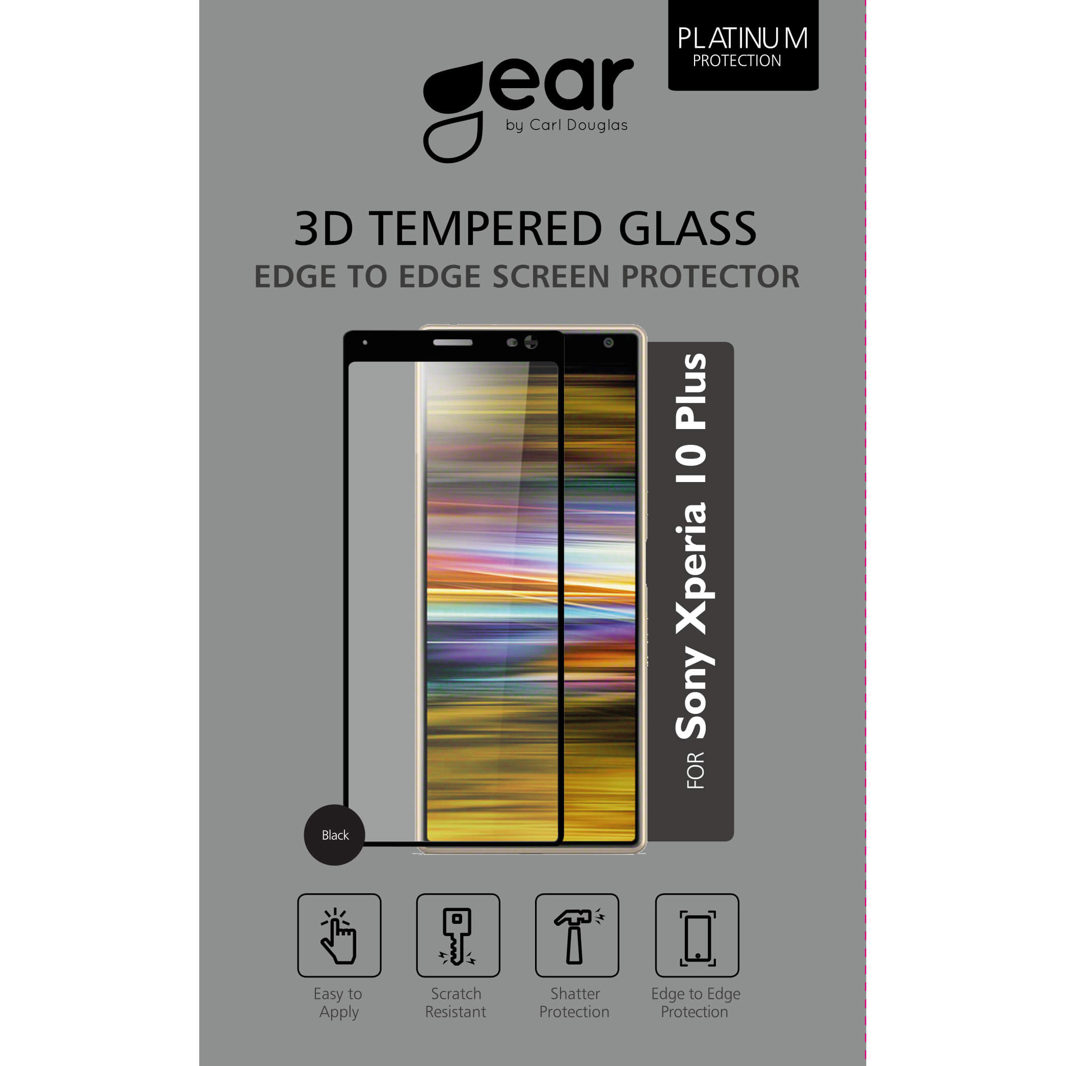 Glass Prot. 3D Full Cover Black Sony Xperia 10 Plus