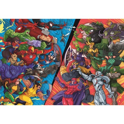 Puslespill 104 Pcs Marvel Heroes VS Villains