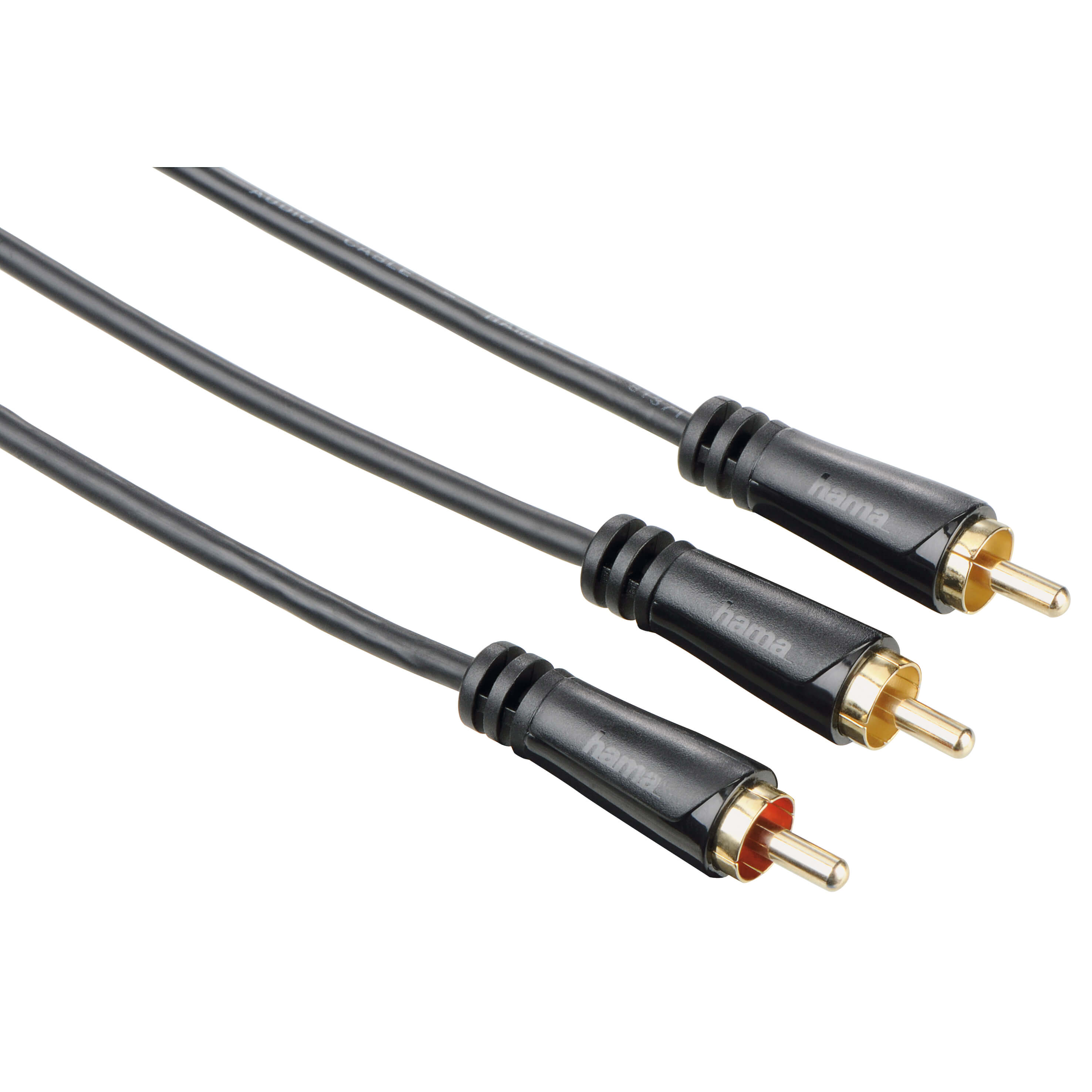 Subwoofer Cable, RCA plug - 2 RCA plugs, gold-plated, 1.5 m