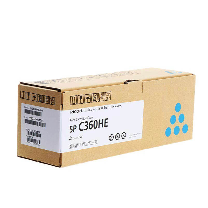 Toner 408185 SP C360HE Cyan