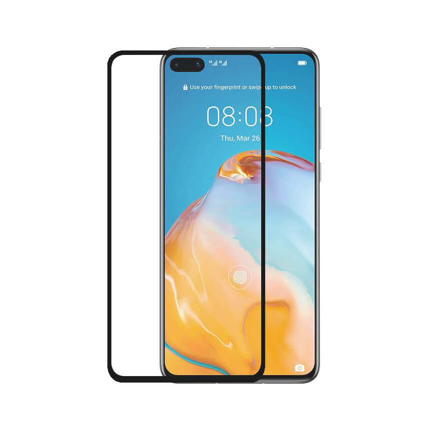 Glas Prot. 3D Full Cover Black Huawei P40