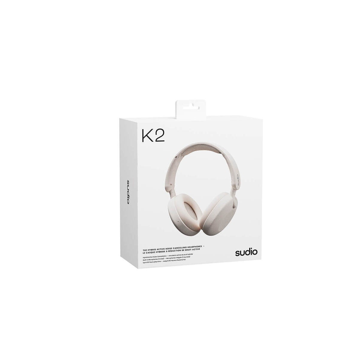 SUDIO Headphone K2 Wireless ANC Over-Ear White - Tura Scandinavia
