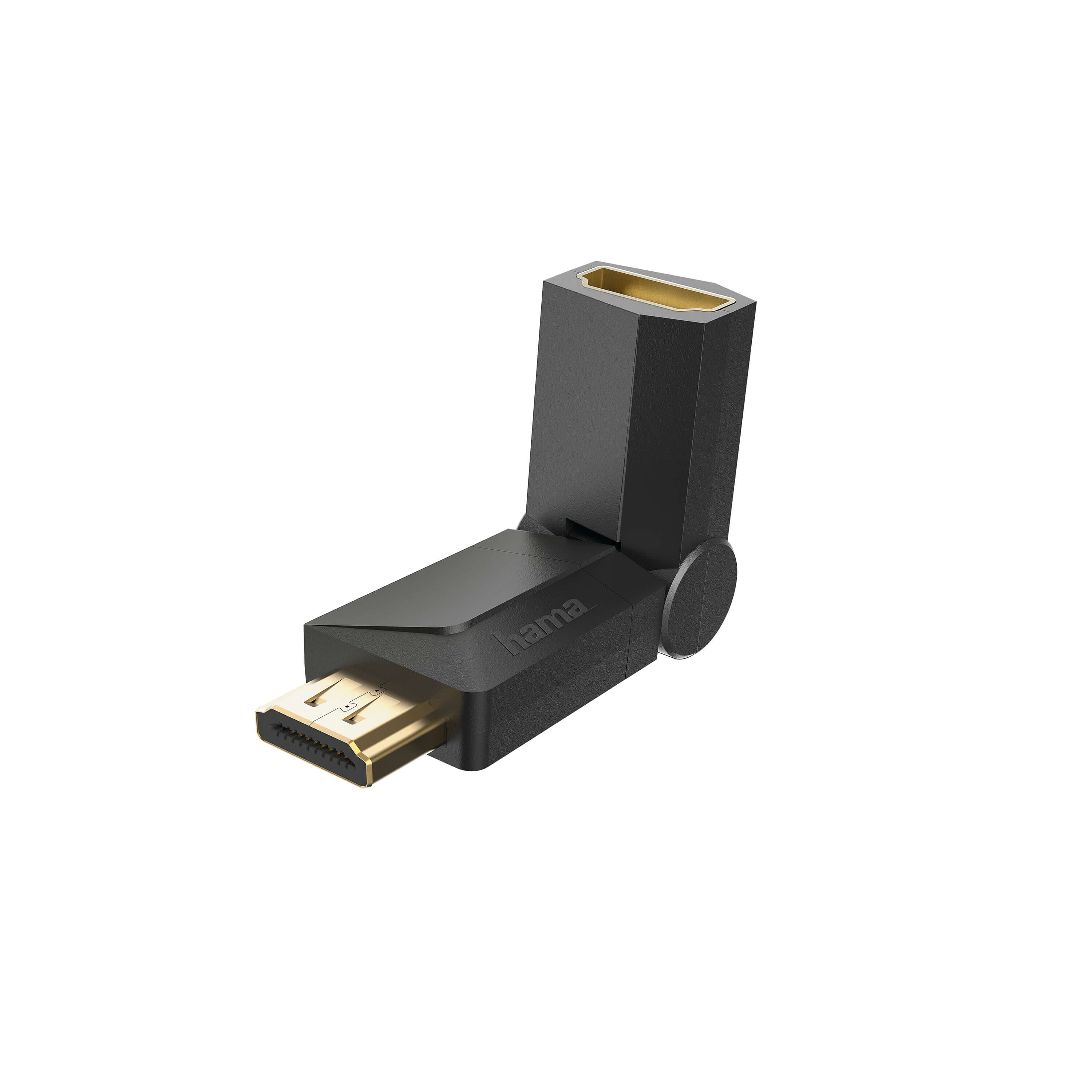 HAMA Adapter HDMI Rotation Femlale-Male Gold Black 