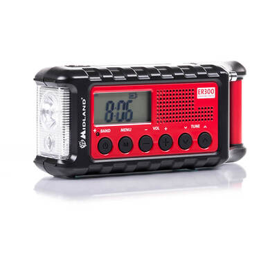 Hätäradio ER300 Punainen/Musta