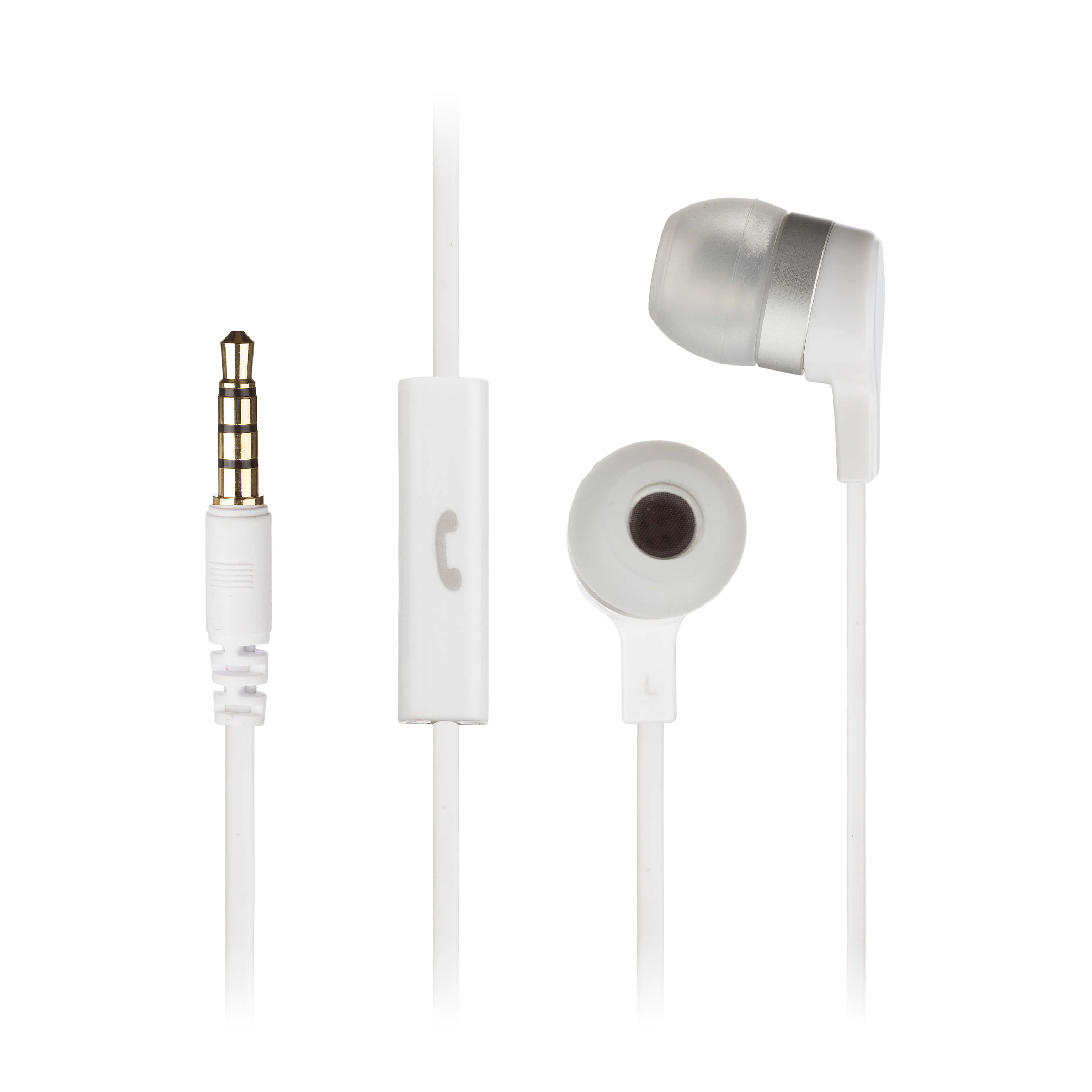 KITSOUND Headphone Mini White In-Ear Mic